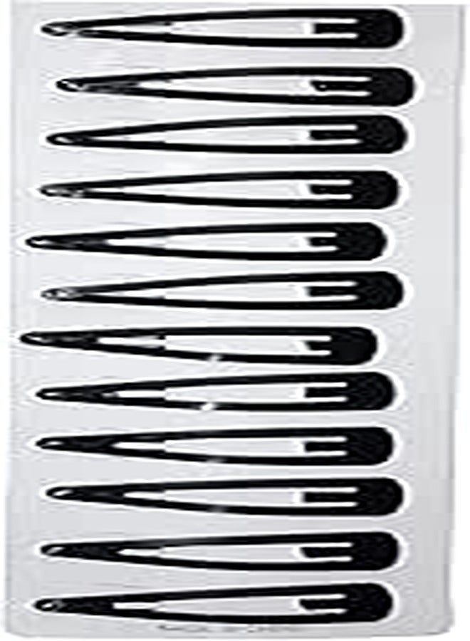Hair clips set of 12 pcs tic tacs for women - black