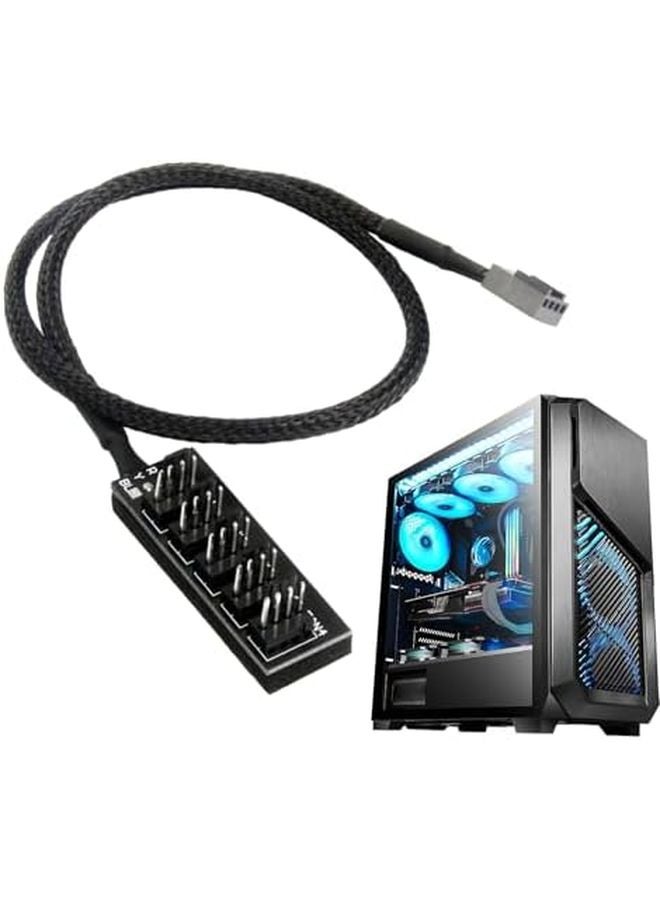 PC Cooling Fan Hub Splitter Board with Speed Control Header Efficient Air Circulation - Image 2