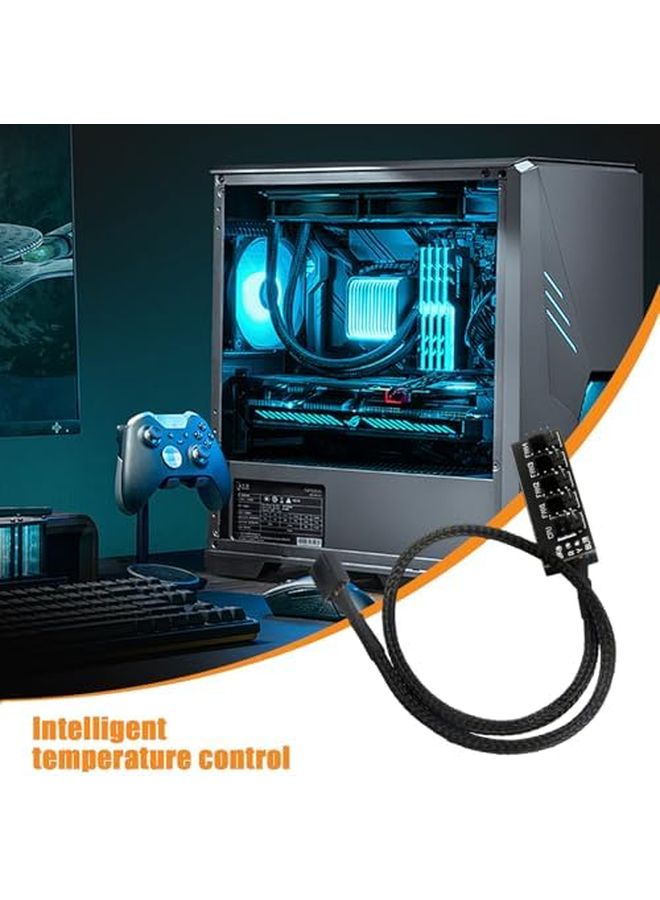 PC Cooling Fan Hub Splitter Board with Speed Control Header Efficient Air Circulation - Image 4