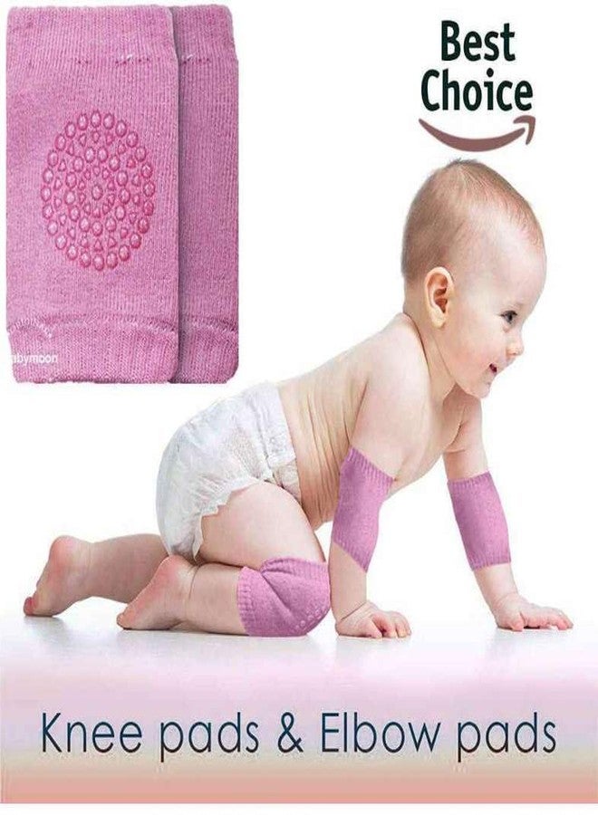 Richmen 2 Pair Baby Knee and Elbow pad Baby Crawling Elbow Pad Baby Leg Warmer Baby Kneecap for Kids Girls Boys Anti-Slip Soft Breathable Knee Guard Cotton Socks - Image 5