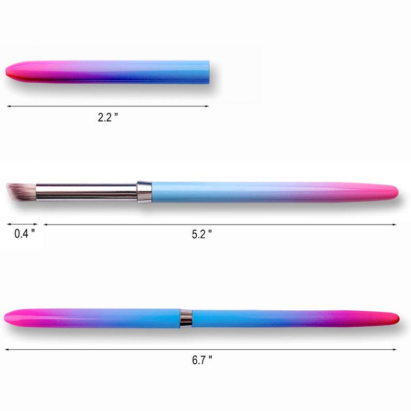 SILPECWEE 1Pc UV Gel Nail Ombre Brush Kolinsky Alloy Handle Nylon Hair Nail Art Gradient Painting Drawing Pen Manicure Brush Tools - Image 2