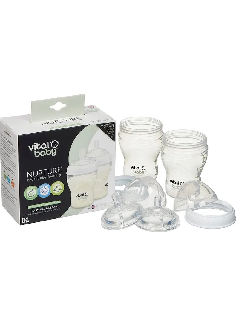 Vital Baby Nurture Feeding Bottle 240ml 2 Feeding Bottles - Image 3