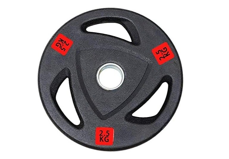 Olympic  Rubber Coated Weight Plates 2 Inch Cast Iron Barbell Plates Heavy Duty Gym Weights for Strength Training Powerlifting Bodybuilding Home Gym Equipment Deadlift Squat Bench Press Fitness Plates 2.5KG to 25KG - Image 1