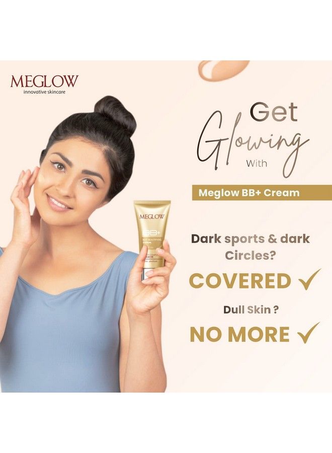 MEGLOW Meglow Skincare Combo Pack Of 2 Meglow Procare Day Defense Sunscreen Lotion Withspf 30 Pa+++ With Meglow Bb+ Cream ; Sun Protection & Everyday Makeup Look ; For All Skin Types - Image 5
