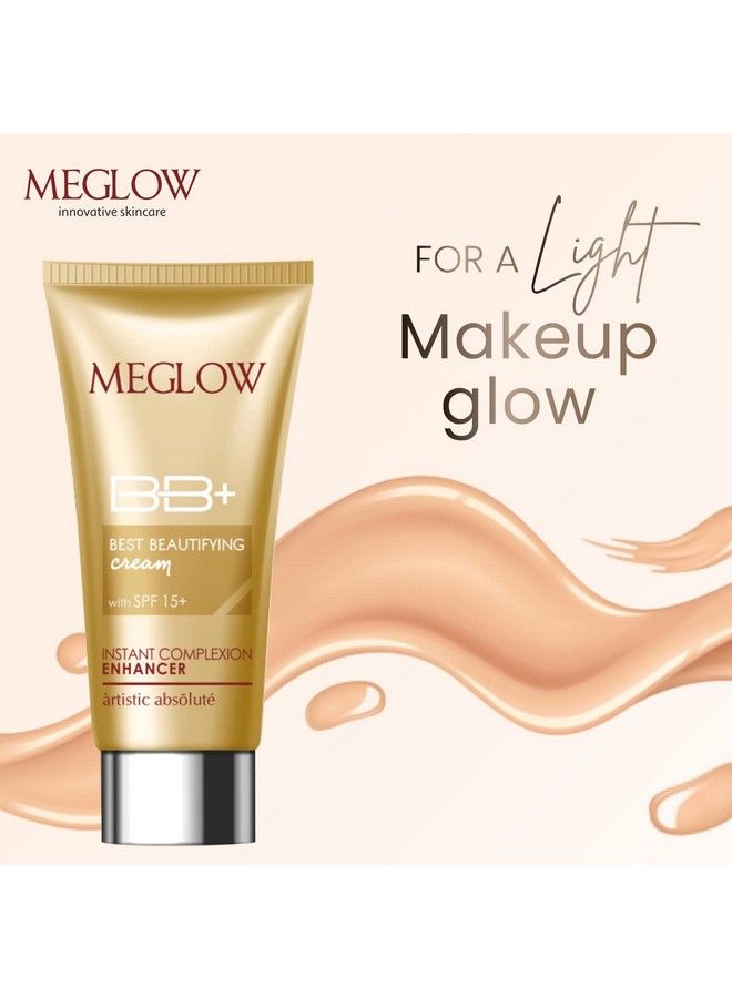 MEGLOW Meglow Skincare Combo Pack Of 2 Meglow Procare Day Defense Sunscreen Lotion Withspf 30 Pa+++ With Meglow Bb+ Cream ; Sun Protection & Everyday Makeup Look ; For All Skin Types - Image 3