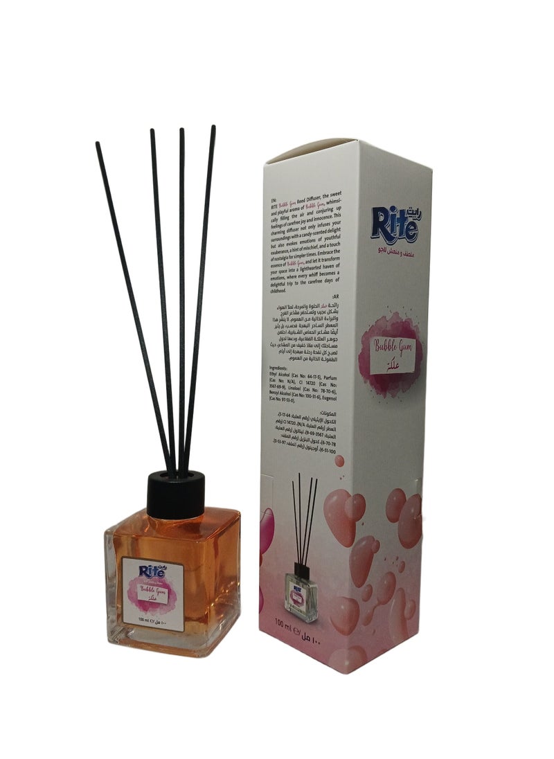 Rite Rite Bubble Gum Reed Diffuser – Whimsical Candy-Sweet Scent That Sparks Joy  - Image 1