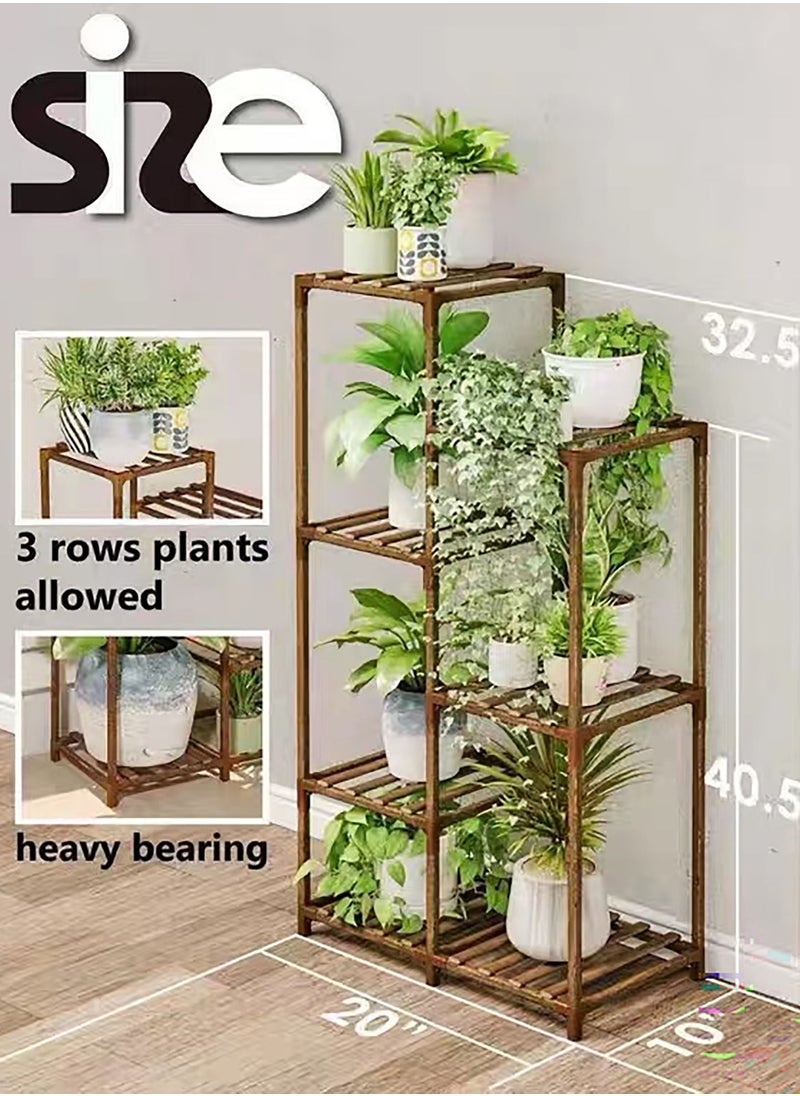 dreamons link Multi-Tiers Bamboo Plant Flower Stand Rack  - Image 5