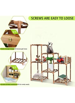 درﻳﻢ أوﻧﺰ ﻟﻴﻨﻚ  حامل زهور نبات الخيزران متعدد الطبقات  - Image 4