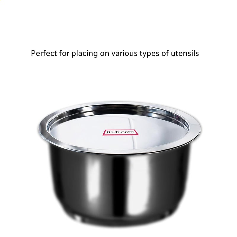FLIXBLOOM Flixbloom Special Multipurpose Kitchen Essential Heavy Duty Stainless Steel Perfect Gauge CibaLidsTope CoverLidPatilaBhagona LidCookware Pot Cap 28cm 295cm 30cm  - Image 5