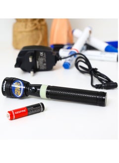 GEEPAS Rechargeable LED Flashlight, 800m Range Distance| Aluminium Body | Lifetime Warranty CREE LED | 40mins Working | Ni-Cd Battery  - Image 3