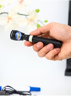 GEEPAS Rechargeable LED Flashlight, 800m Range Distance| Aluminium Body | Lifetime Warranty CREE LED | 40mins Working | Ni-Cd Battery  - Image 4