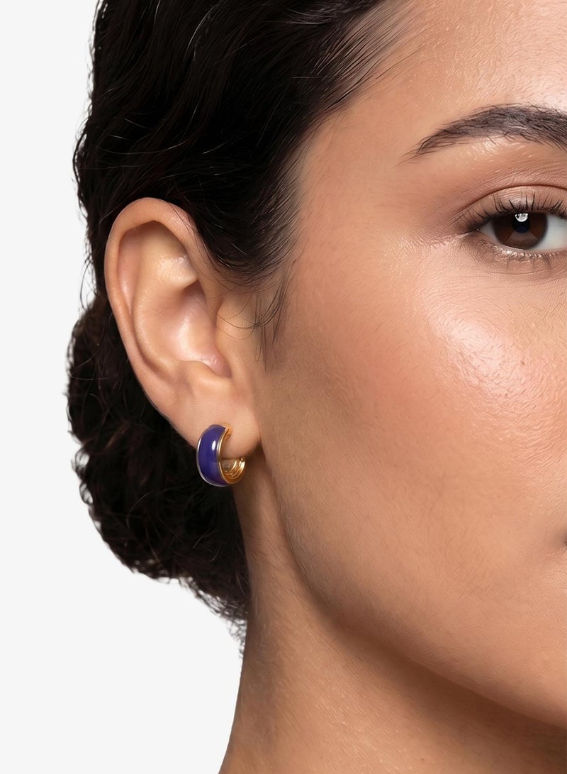 GUESS Logo 16Mm Polished Resin Hoops - Image 5