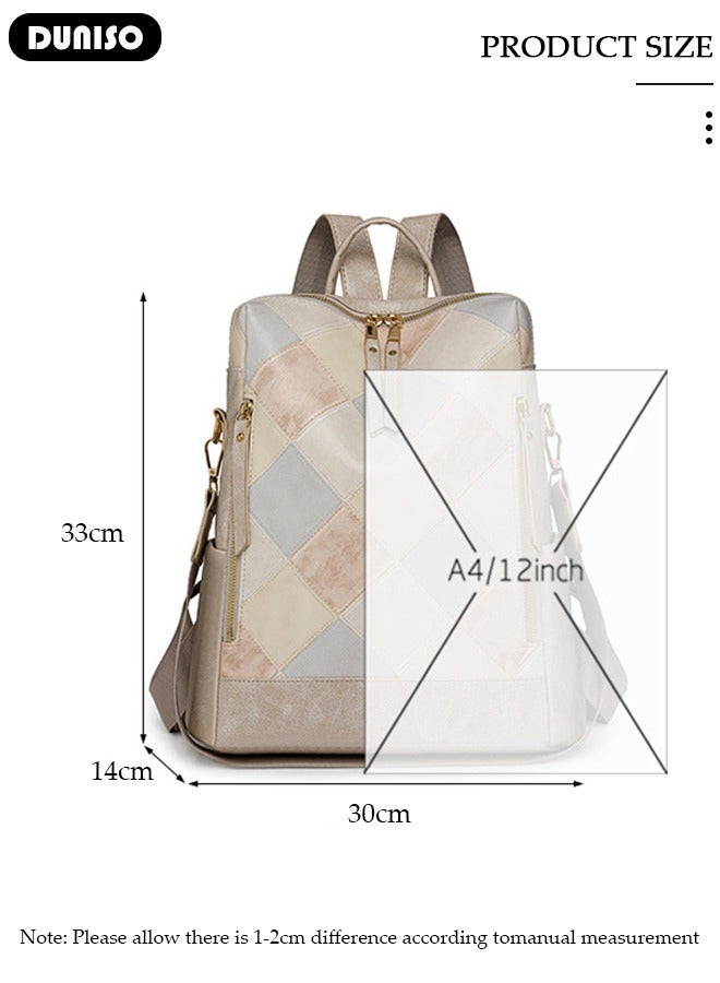 DUNISO Women Backpack Purse, Anti Theft Backpack for Woman, Fashion Waterproof PU Leather Travel Backpack for Ladies, Lightweight Daily Backpack Shoulder Bag Handbag Anti-theft Casual  Daypack - Image 4