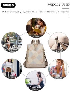 DUNISO Women Backpack Purse, Anti Theft Backpack for Woman, Fashion Waterproof PU Leather Travel Backpack for Ladies, Lightweight Daily Backpack Shoulder Bag Handbag Anti-theft Casual  Daypack  - Image 3