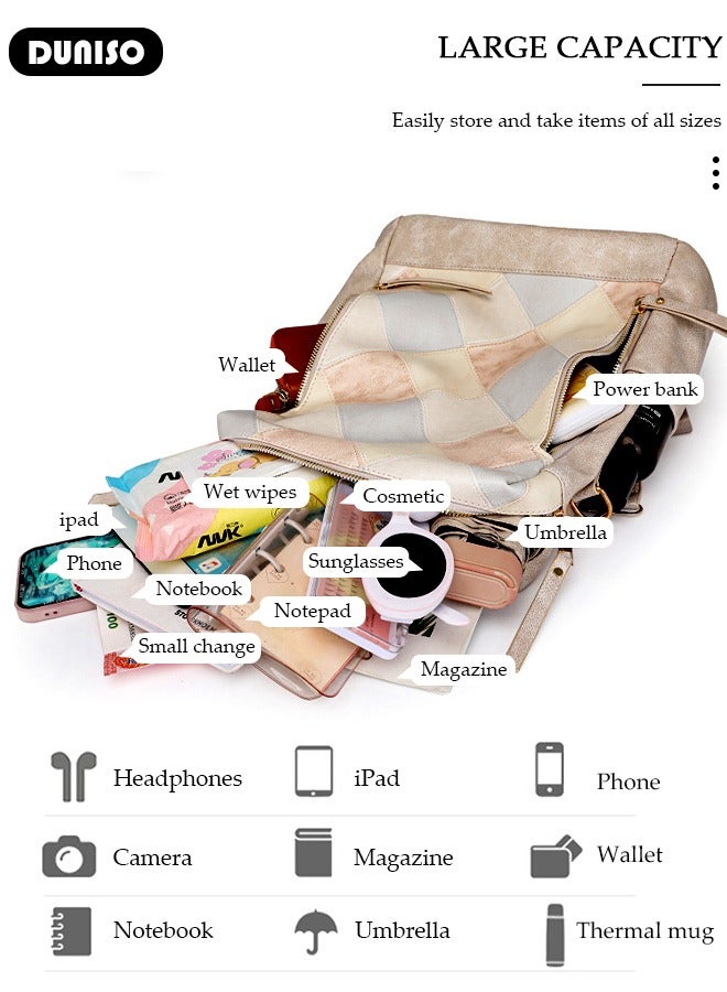 DUNISO Women Backpack Purse, Anti Theft Backpack for Woman, Fashion Waterproof PU Leather Travel Backpack for Ladies, Lightweight Daily Backpack Shoulder Bag Handbag Anti-theft Casual  Daypack - Image 5