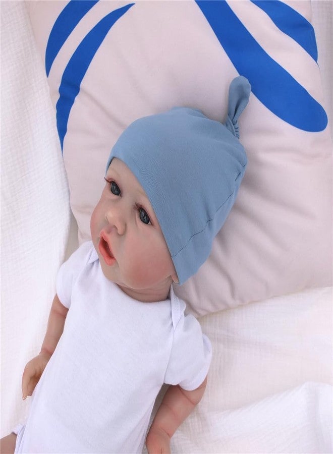 Sugarmelon Silky Satin Lined Newborn Hat Hair Care Knot Beanie Hats for Infant Baby Boys Girls Caps 0-6 Months (0-6M Orig Nile Blue) - Image 4