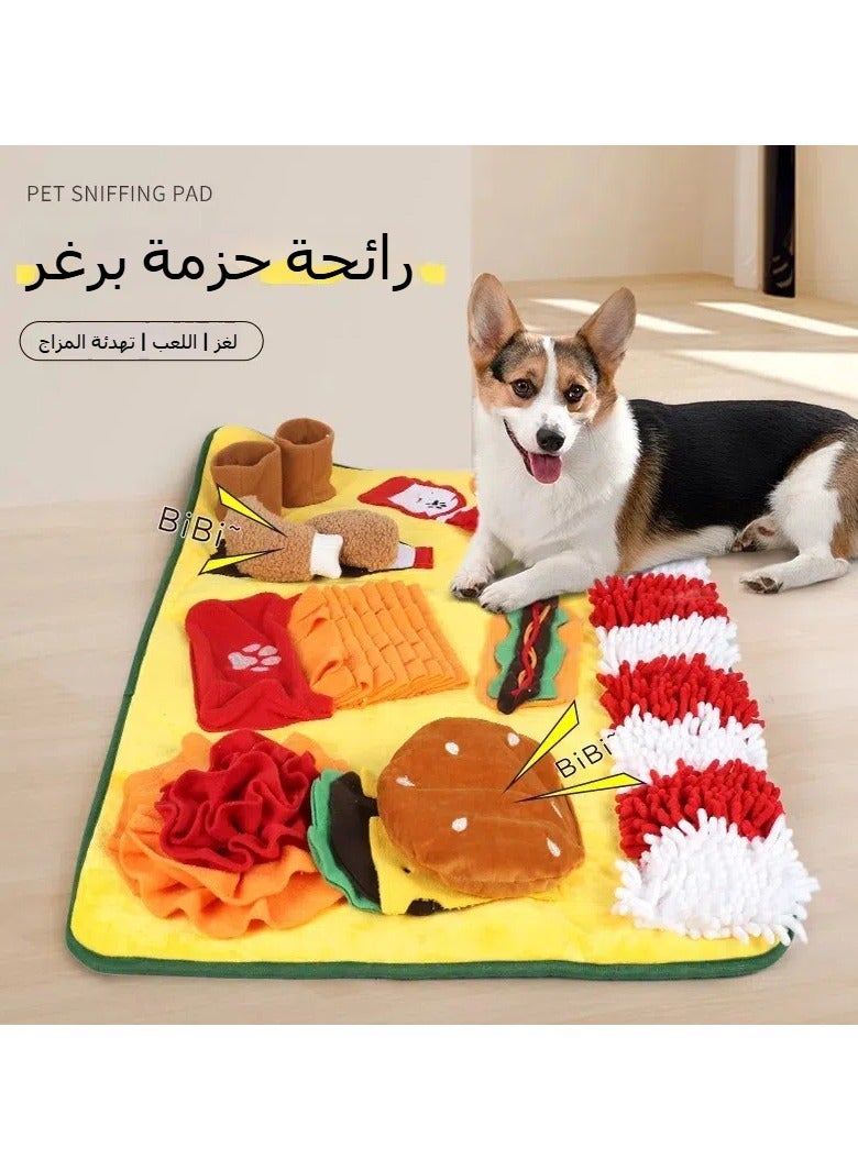 عام “حصيرة إطعام ناعمة من الصوف للكلاب، غير قابلة للانزلاق من الأسفل، لعبة تعليمية للكلاب، لعبة تعليمية للكلاب للتدريب وتخفيف التوتر.” - Image 2