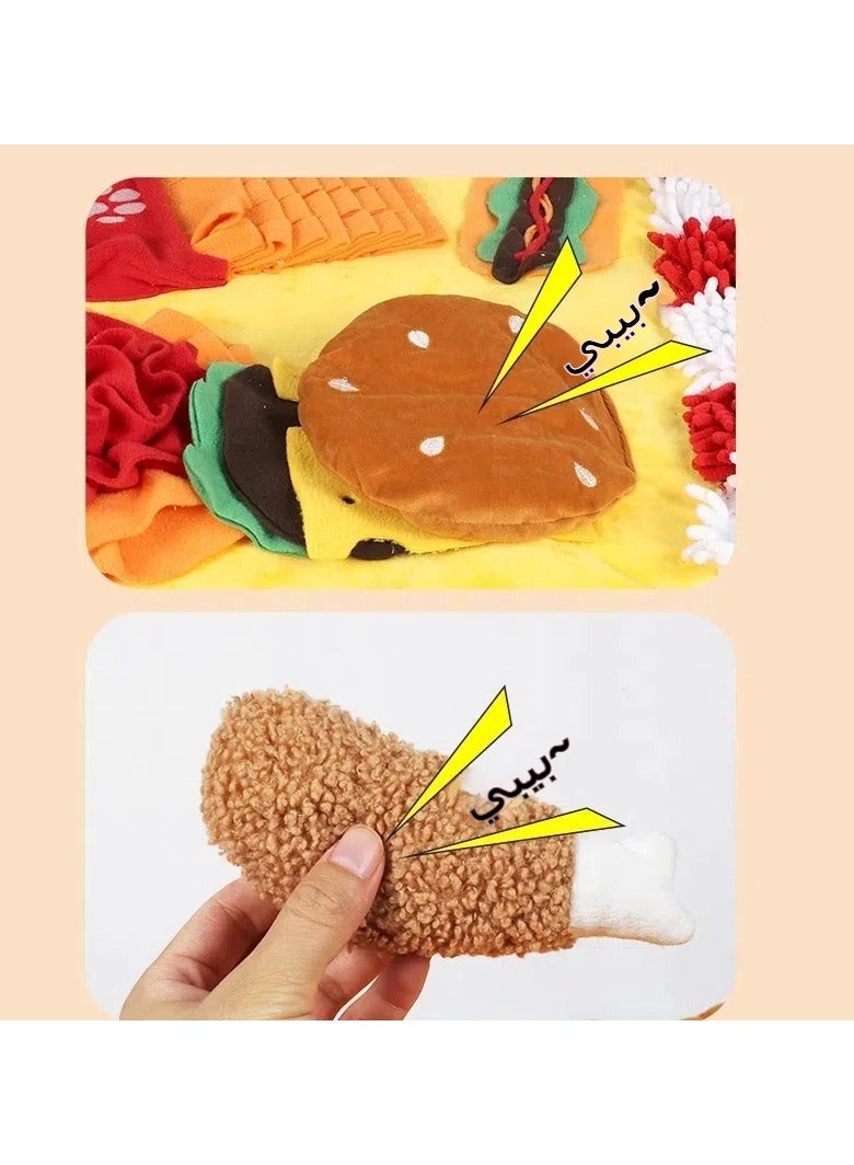 عام “حصيرة إطعام ناعمة من الصوف للكلاب، غير قابلة للانزلاق من الأسفل، لعبة تعليمية للكلاب، لعبة تعليمية للكلاب للتدريب وتخفيف التوتر.” - Image 4