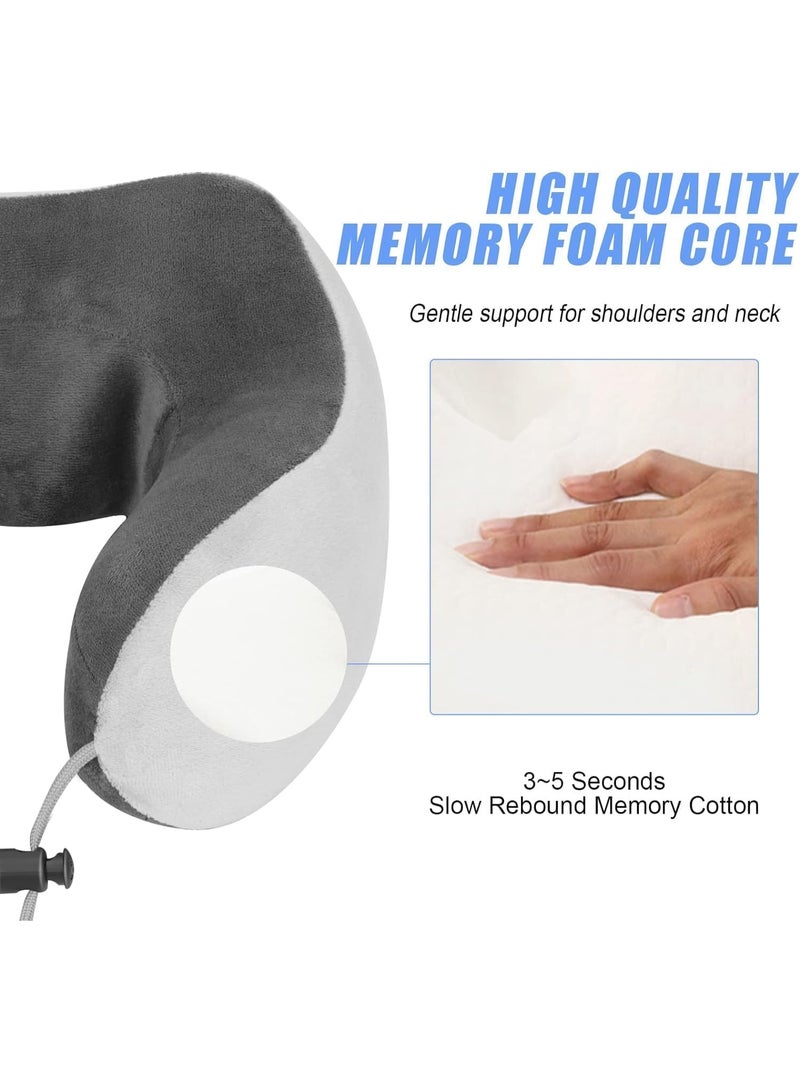 Rechargeable Electric U-Shaped Neck Massage Pillow - Premium Memory Foam Head & Neck Support for Pain Relief - Portable Battery-Operated Therapy for Travel by Plane, Train, Bus & Car - Image 3