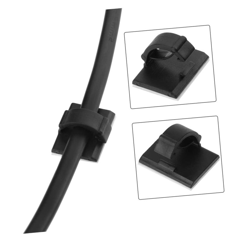 100pcs Black Cable Organizer Kit Wire Manager For Tidy Desk Home Office Space - Image 3
