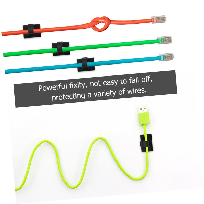 100pcs Black Cable Organizer Kit Wire Manager For Tidy Desk Home Office Space - Image 4