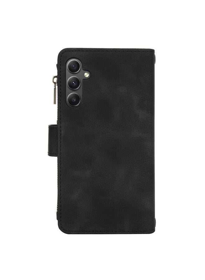 S-TOP Case For Samsung Galaxy A24 5G Global Dream 9-Card Zipper Wallet RFID Leather Phone Case with Lanyard - Image 3