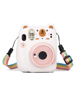 Y&D Camera Case for Fujifilm Instax Mini 11, Polaroid Silicone Cute Boys Girls Men Women Scenery Photos Pictures (Bear)  - Image 1