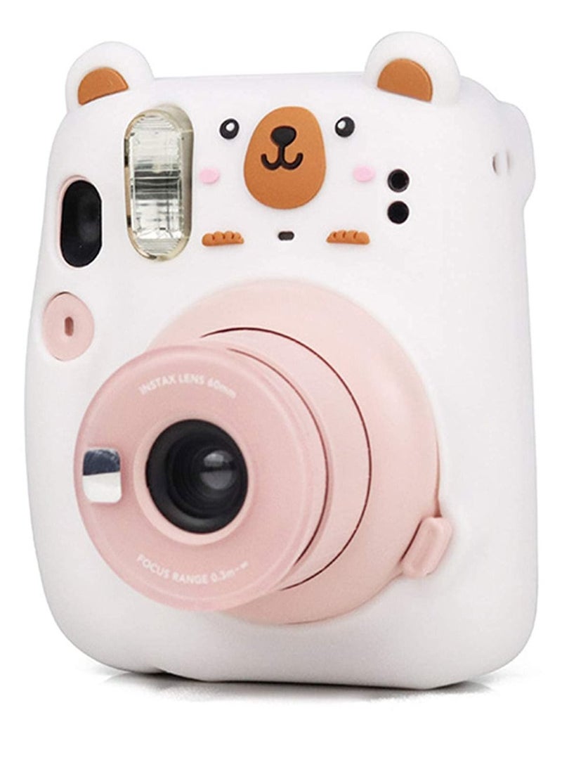 Y&D Camera Case for Fujifilm Instax Mini 11, Polaroid Silicone Cute Boys Girls Men Women Scenery Photos Pictures (Bear) - Image 2