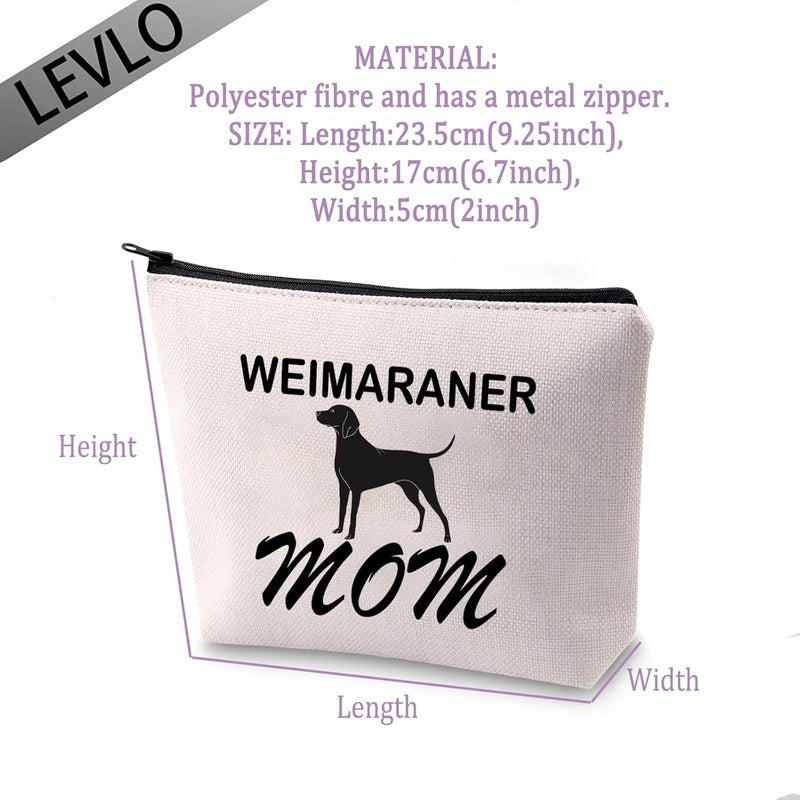 LEVLO Weimaraner Mom Makeup Bag - Image 2