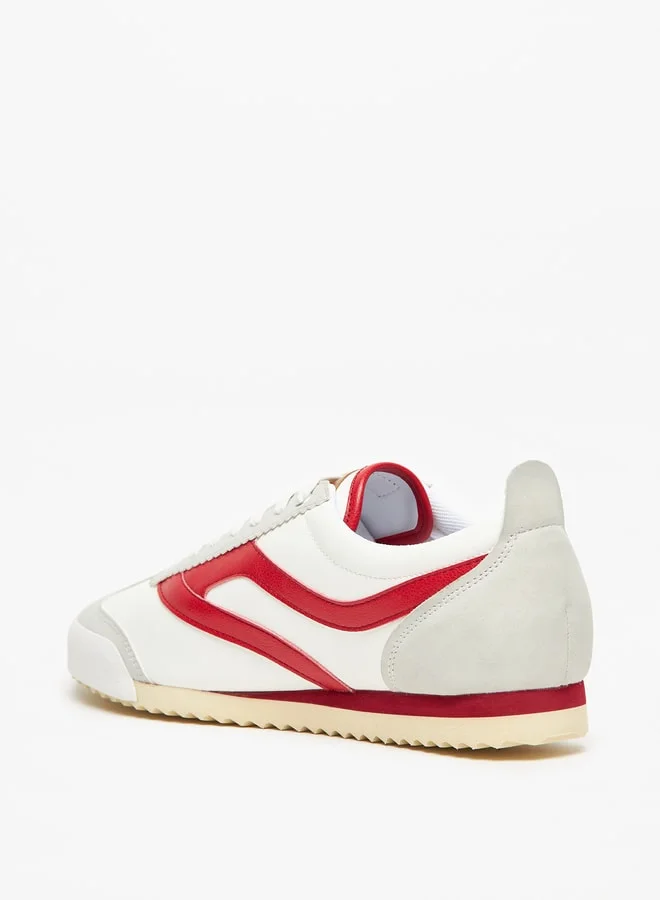 لي كوبر Mens' Textured Sneakers with Lace-Up Closure