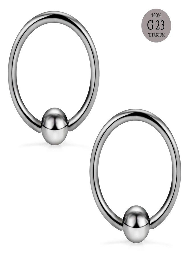 SCERRING حلقتان من التيتانيوم مقاس 14G G23، حلقات أنف، حلقات حلزونية، حلقات غضروفية، حلقات تراغوس، حلقات للحاجب، حلقات للجسم، 12 مم - Image 2