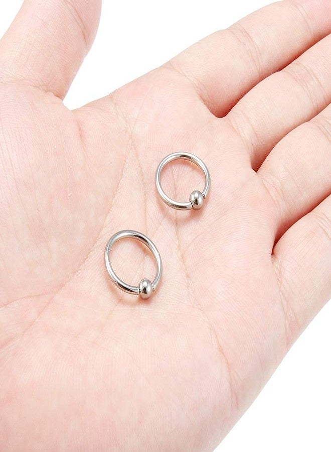 SCERRING حلقتان من التيتانيوم مقاس 14G G23، حلقات أنف، حلقات حلزونية، حلقات غضروفية، حلقات تراغوس، حلقات للحاجب، حلقات للجسم، 12 مم - Image 4