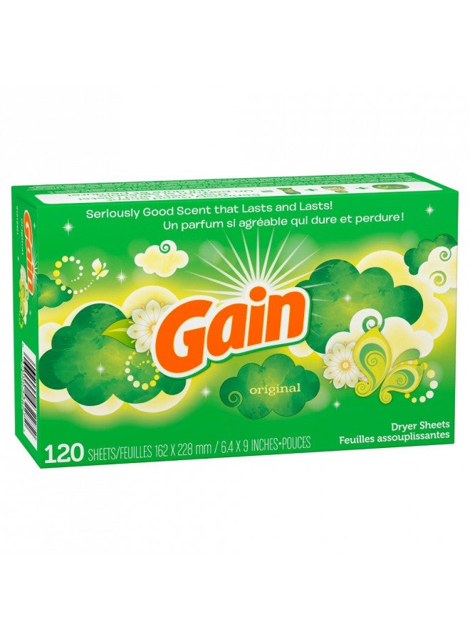 Gain Original Dryer Sheets, 120 Count - Image 1
