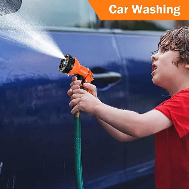 LinJie Garden Hose Spray Gun,8 Adjustable Patterns Garden Hose Nozzle Sprayer,High-Pressure Anti-Leaking Hose Nozzles,For Watering Plants Washing Cars - Image 5