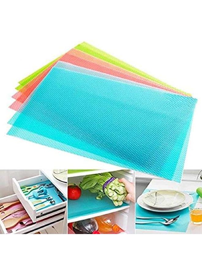 Kuber Industries Refrigerator Liner Waterproof Refrigerator Mat Liner For Drawer Or Shelves Thin Pvc Multipurpose Place Mat Pack Of 6 Multi - Image 4