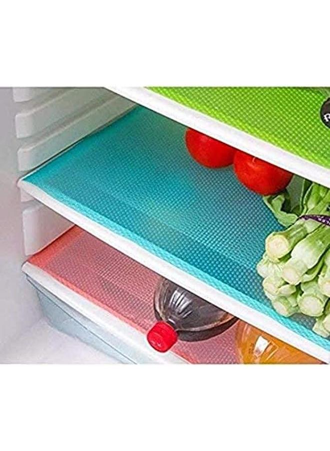 Kuber Industries Refrigerator Liner Waterproof Refrigerator Mat Liner For Drawer Or Shelves Thin Pvc Multipurpose Place Mat Pack Of 6 Multi - Image 2