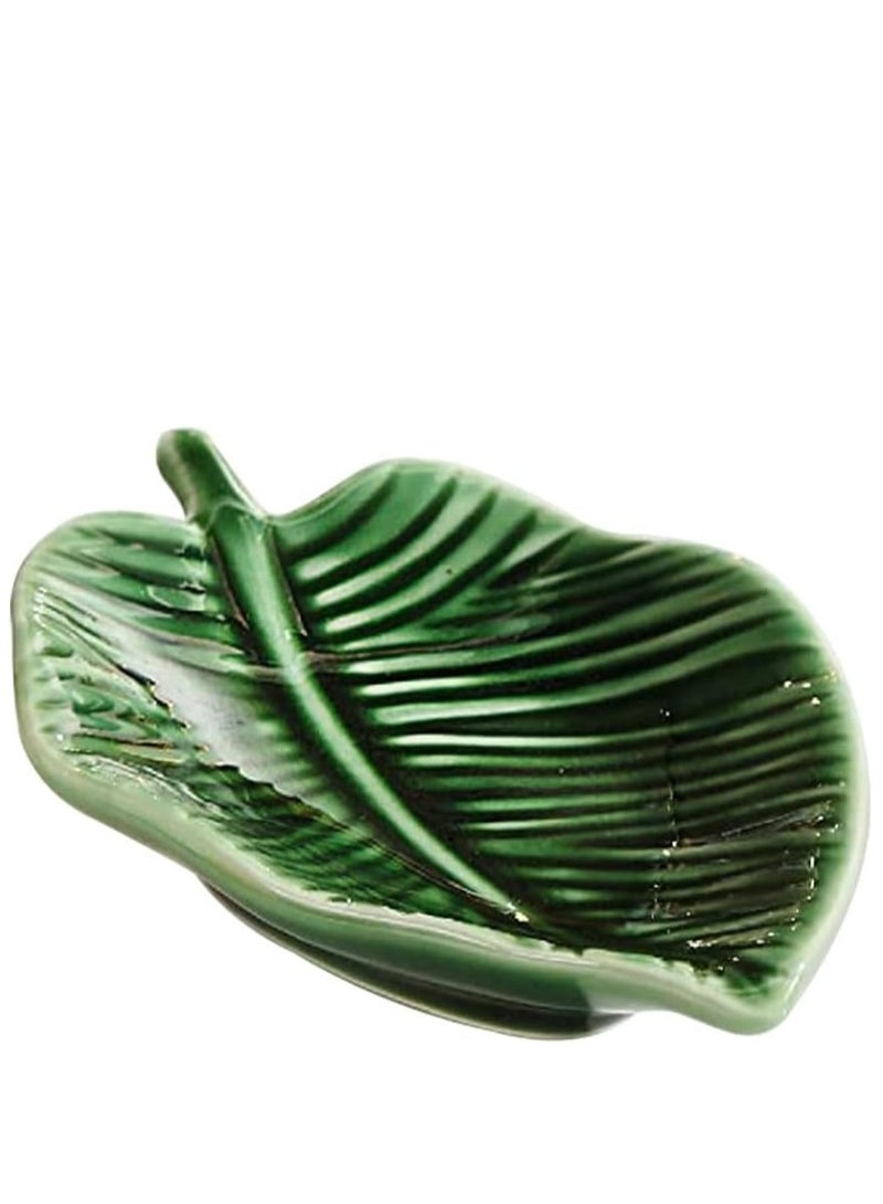 Oasisgalore Leaf Trinket Dish Ring Dish Holder Jewelry Dish Tray for Ring Necklace Bracelet Storage for Women, Girl Gift  - Image 1