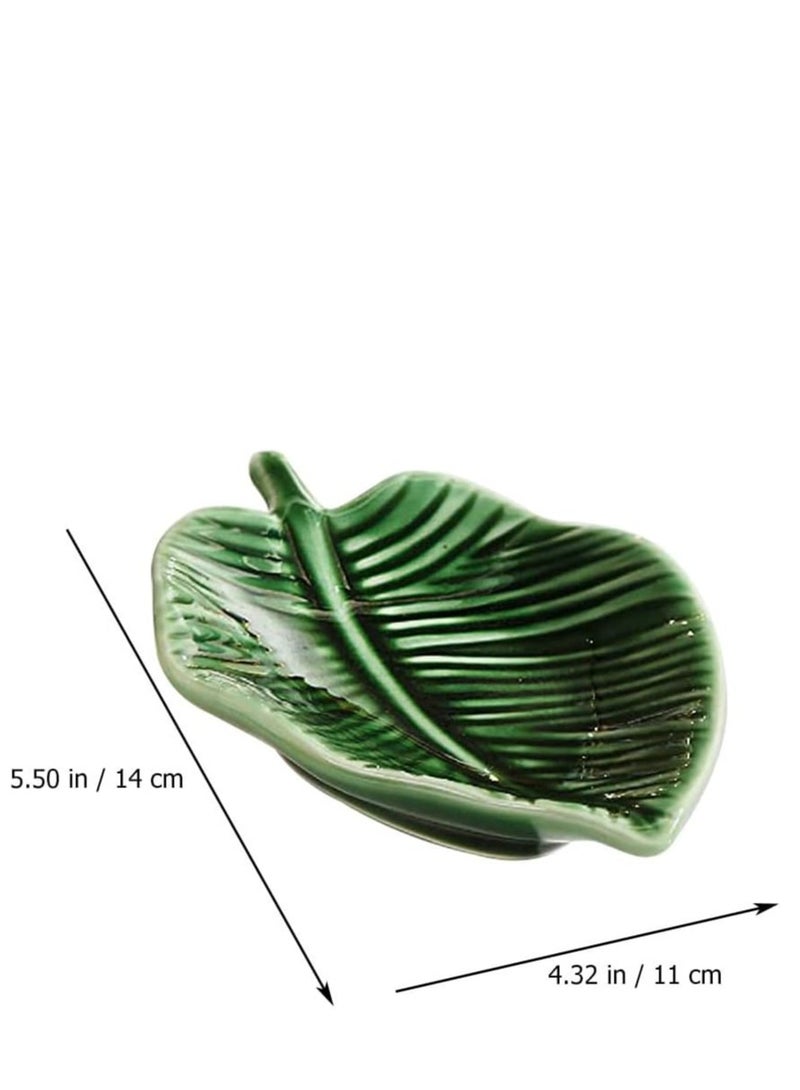 Oasisgalore Leaf Trinket Dish Ring Dish Holder Jewelry Dish Tray for Ring Necklace Bracelet Storage for Women, Girl Gift  - Image 2
