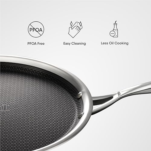 Stahl Artisan Hybrid Triply 28 cm Dosa Tawa | Dosa Tawa with Induction Base | Non Stick Pan, Stainless Steel Scratch Resistant Dosa Tava - Image 5