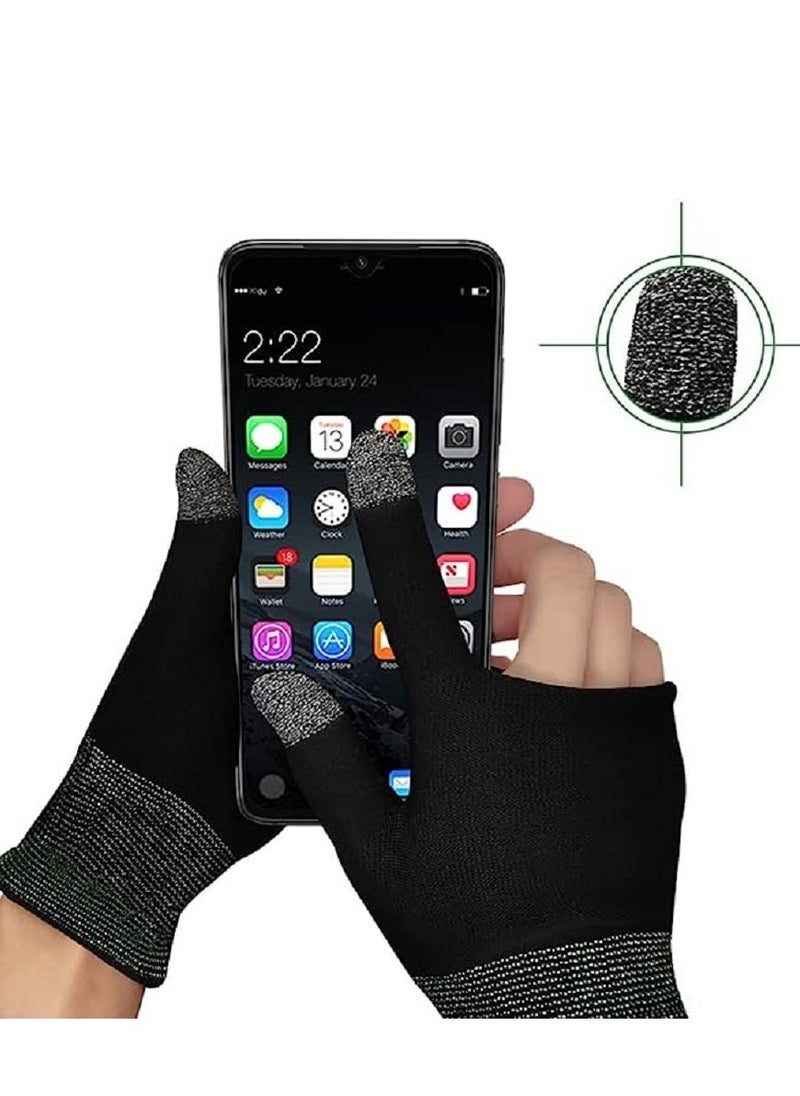 Beauenty Two-finger Gaming Finger Sleeves Mobile Game Gloves Sweat-proof Touch Screen Finger Cots Seamless for Mobile Game Controllers Tuerduo  - Image 5
