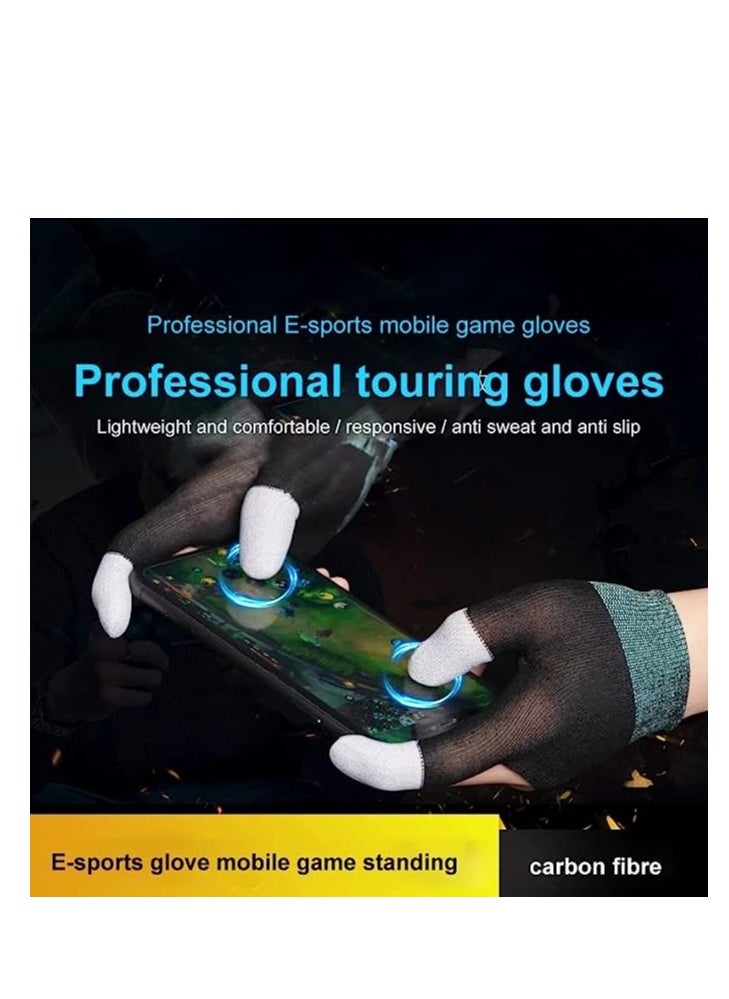 Beauenty Two-finger Gaming Finger Sleeves Mobile Game Gloves Sweat-proof Touch Screen Finger Cots Seamless for Mobile Game Controllers Tuerduo  - Image 2