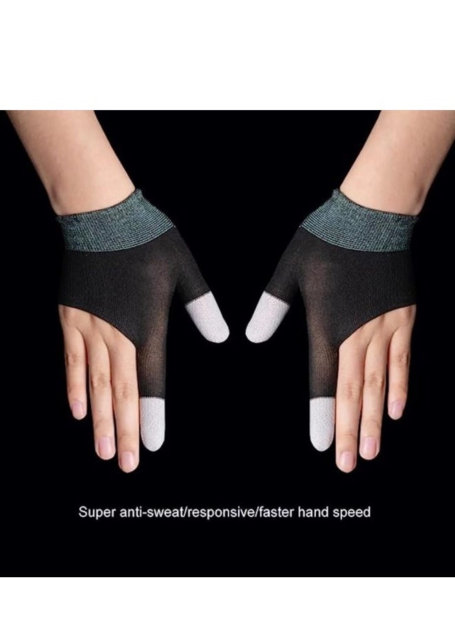 Beauenty Two-finger Gaming Finger Sleeves Mobile Game Gloves Sweat-proof Touch Screen Finger Cots Seamless for Mobile Game Controllers Tuerduo  - Image 4