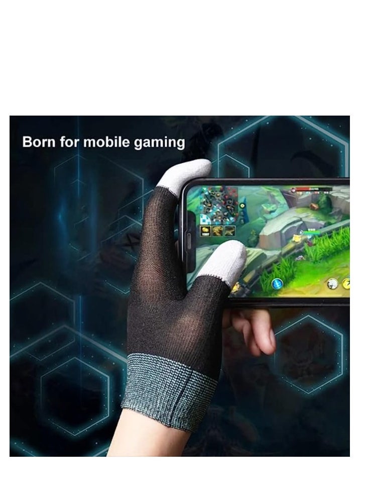 Beauenty Two-finger Gaming Finger Sleeves Mobile Game Gloves Sweat-proof Touch Screen Finger Cots Seamless for Mobile Game Controllers Tuerduo  - Image 3