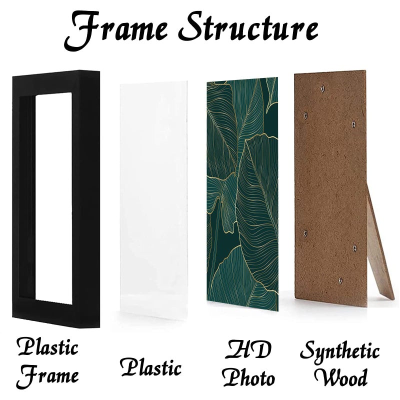 Keibiubu Black 8x11 إطار الصورة مجموعة من 3 إطارات صور شفافة عالية ل 8 × 11 صورة ملصق صورة Canvas معرض الجدار معرض سطح المكتب الأفقي العمودي 8 من 11 - Image 2