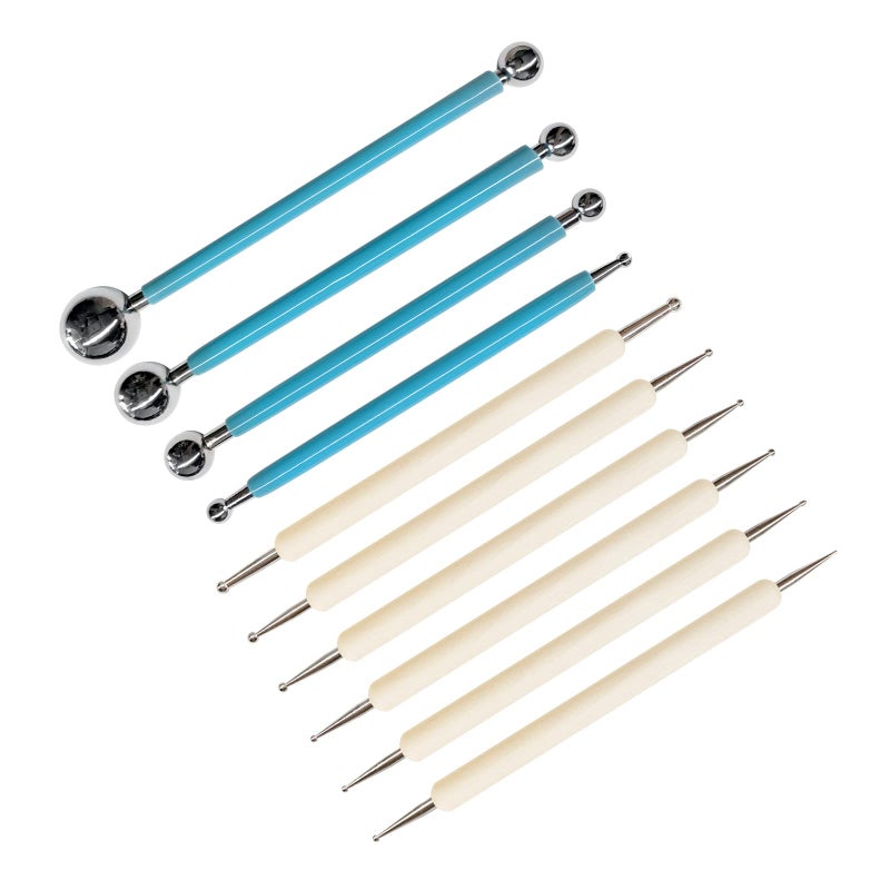 HSYMQ 10Pcs Dotting Tools, Ball End Dot Art Tools for Rock Painting, Pottery Clay Modeling Embossing Art Mandala - Image 1