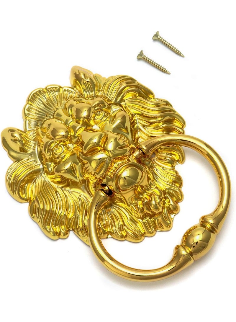 إم مياويان مقابض أبواب على شكل رأس أسد، حلقات أبواب برونزية عتيقة على شكل رأس أسد، إكسسوارات أثاث - تصميم كلاسيكي عتيق - Image 3