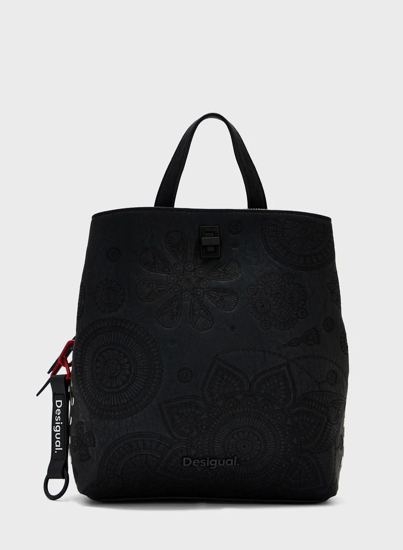 DESIGUAL Top Handle Zip Lock Backpack