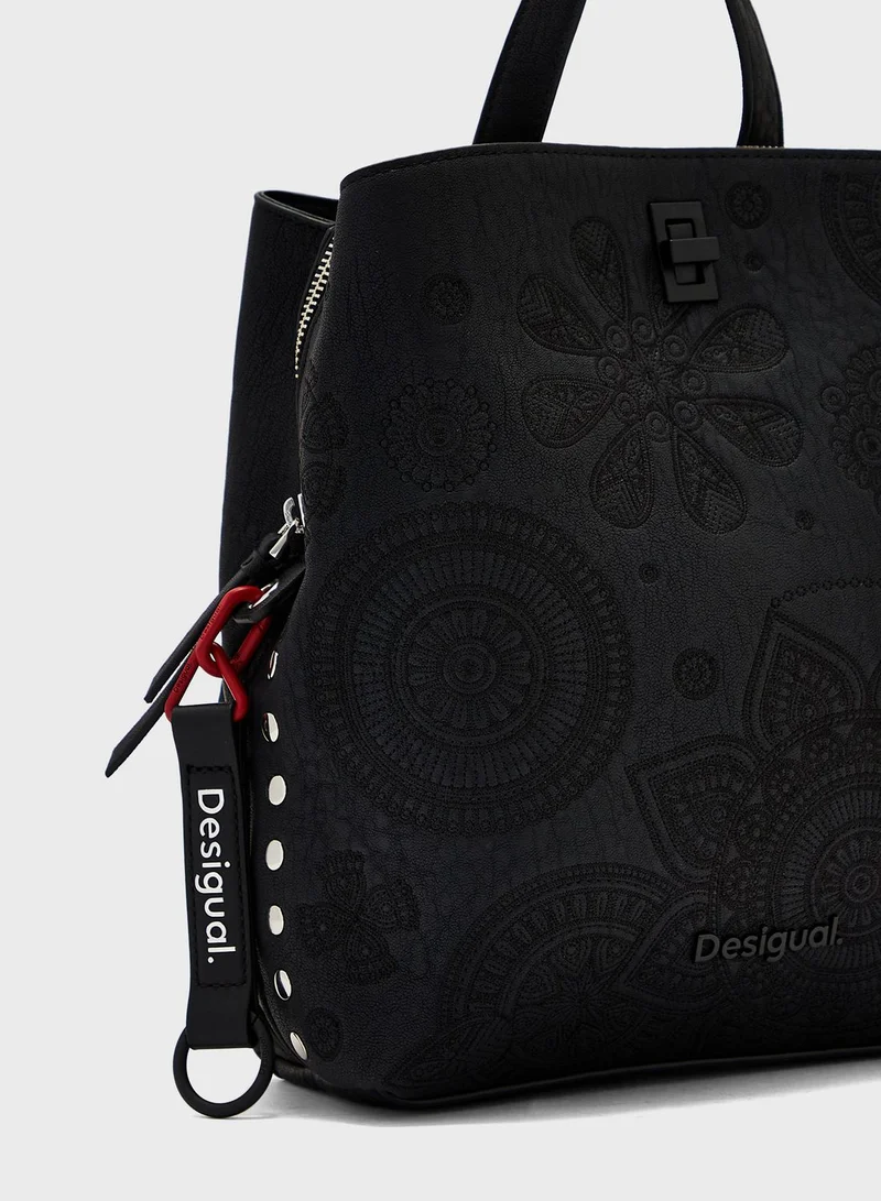 DESIGUAL Top Handle Zip Lock Backpack
