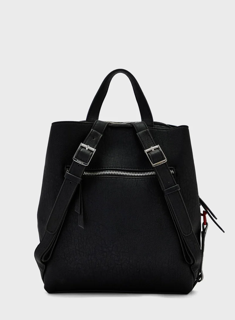 DESIGUAL Top Handle Zip Lock Backpack