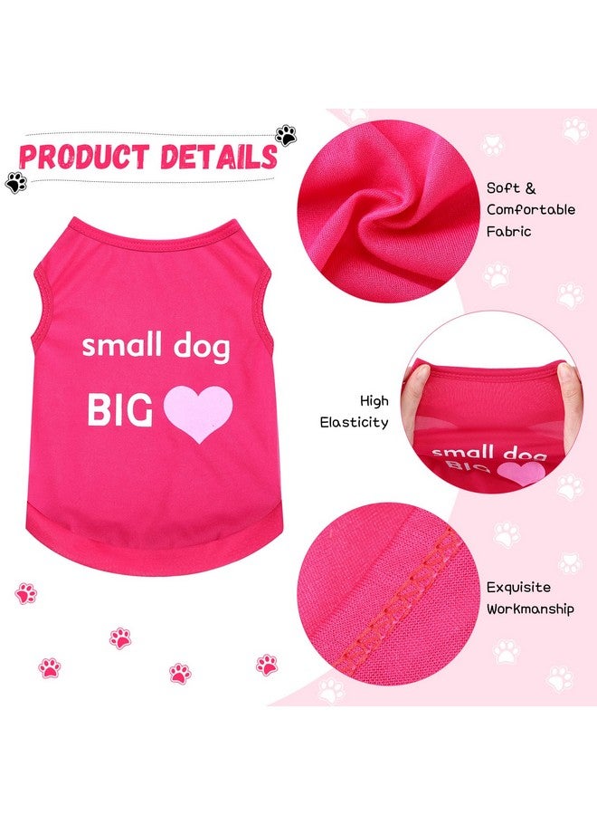 Reginary 8 Pieces Pet Shirts Printed Puppy Soft Dog Shirt Pullover Cute Dog Sweatshirts Valentine‘s Day Puppy Girl Clothes Outfits Small Pet Cats(Cute Pattern,Size S) - Image 5